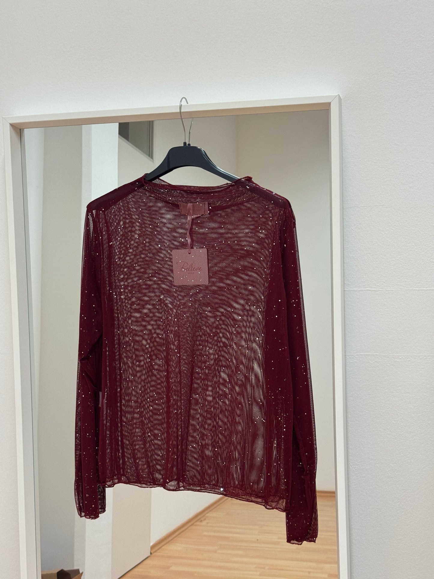 Glitzer Transparent Bordeaux