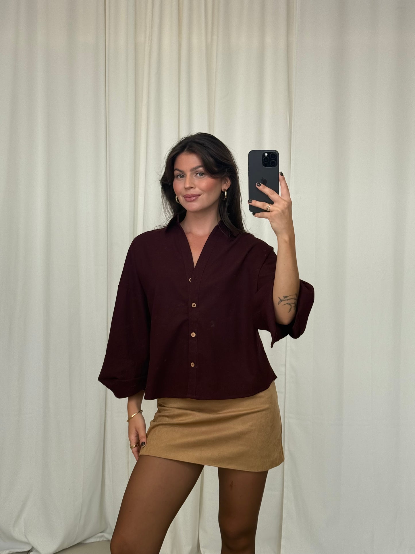 Bluse Leinen