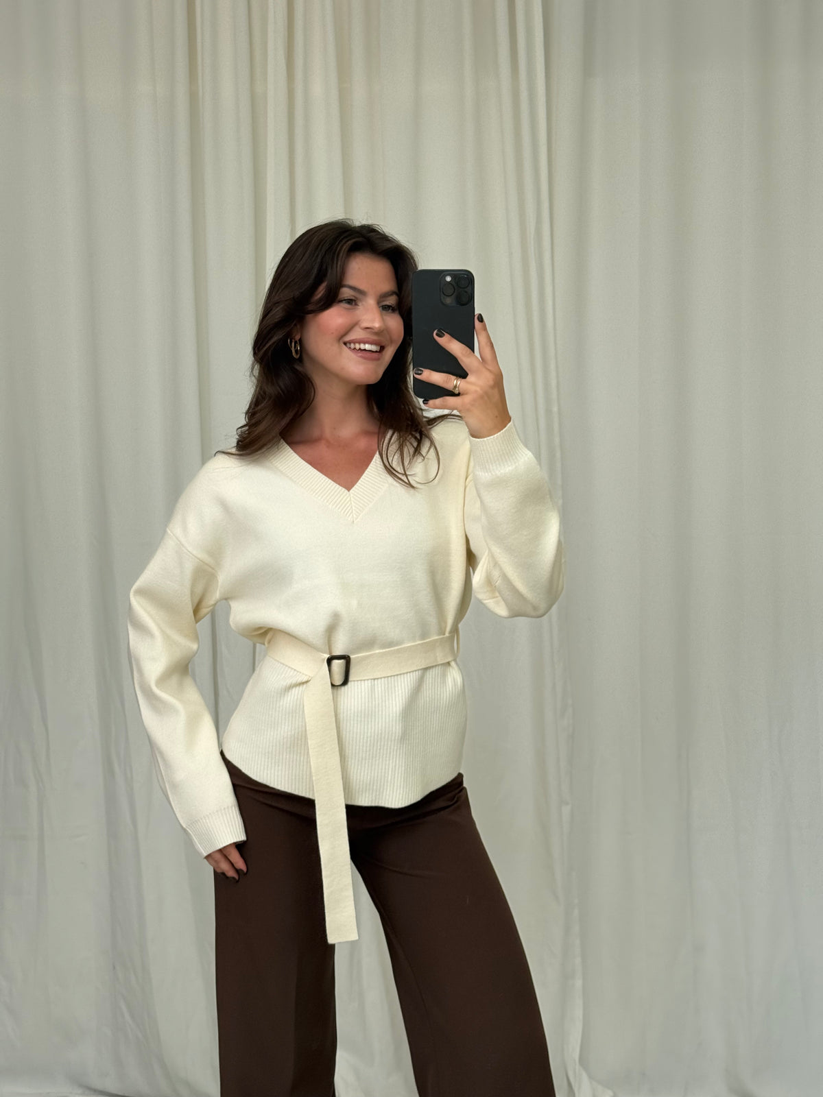 Pullover mit Gürtel