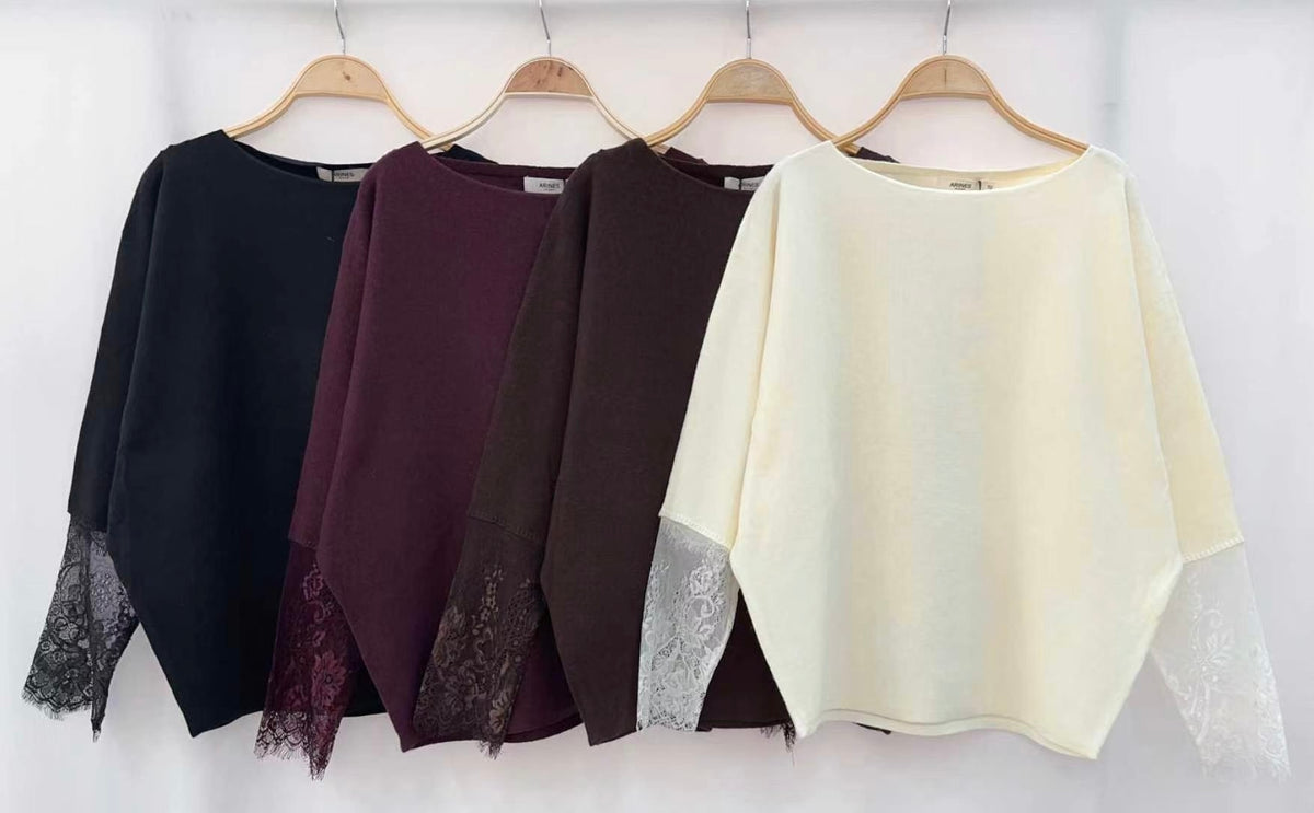 Pullover mit Spitze