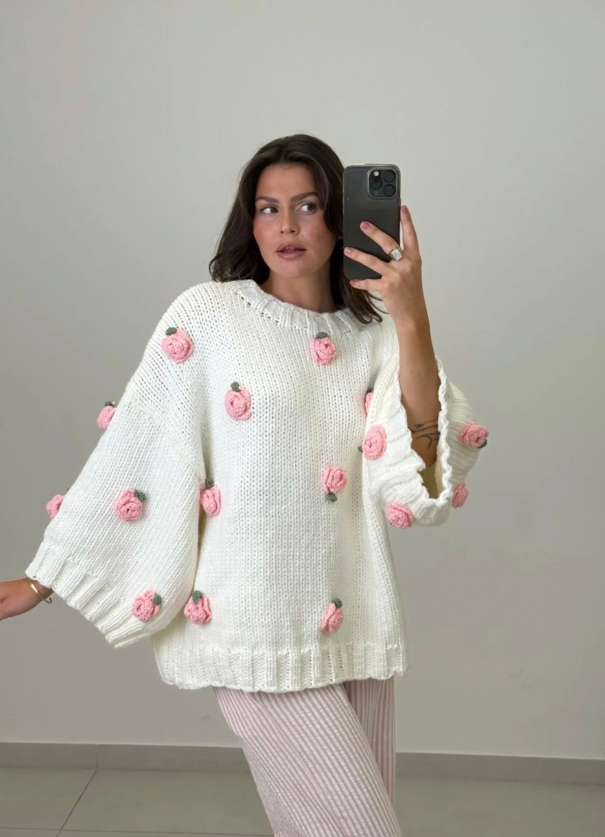 Handmade Pullover Flower
