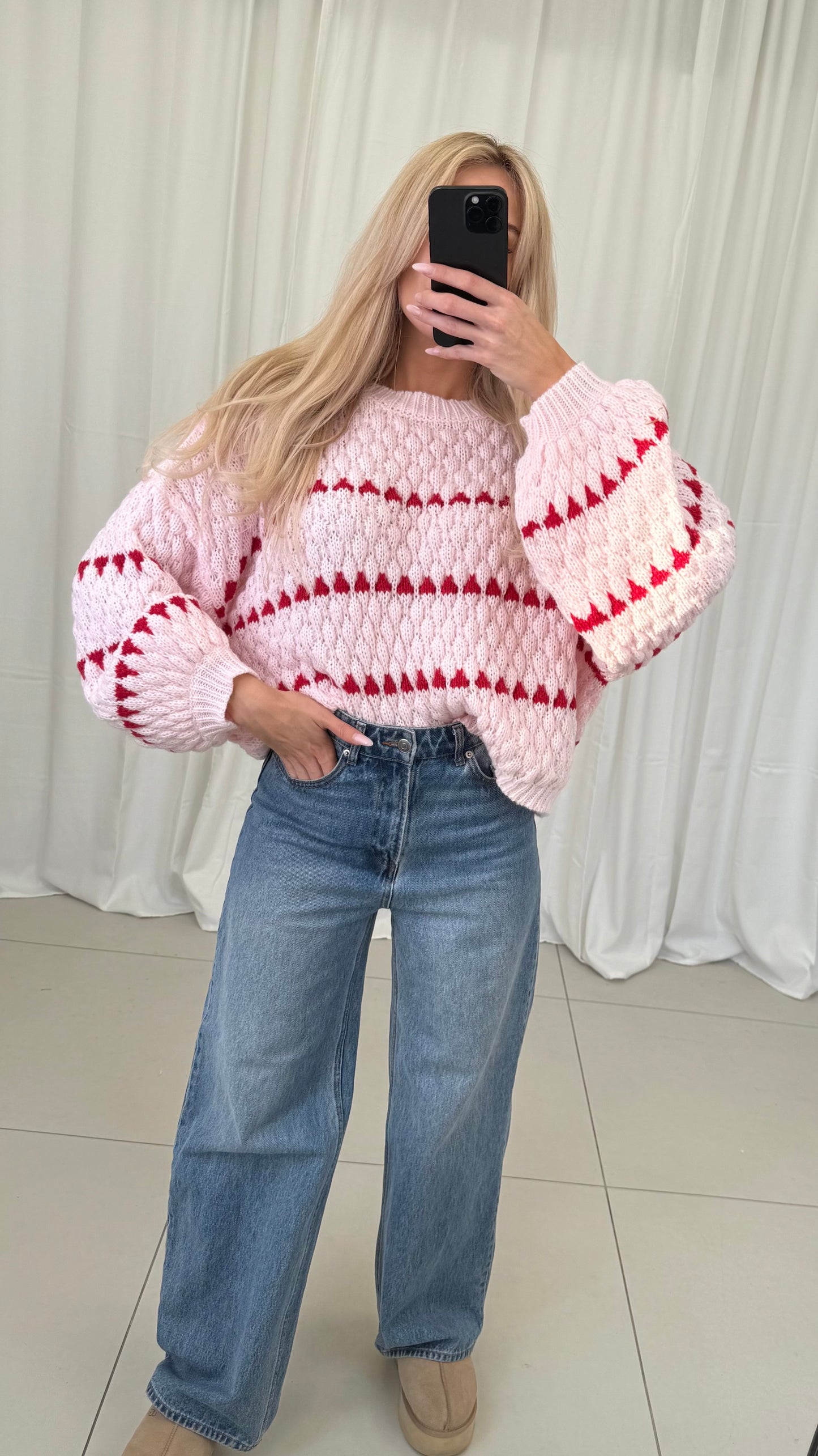 Pullover Rosa/Rot