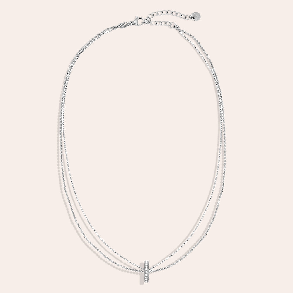 40cm Mini Diamond Ring Edelstahl Halskette